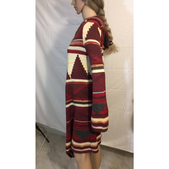 Elan Southwestern Hooded Long Sweater  Women size small - Picture 2 of 6
